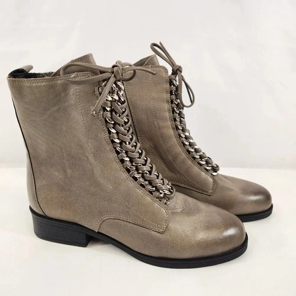 Fergie Nemo Lace Up Boots Womens 9 Grey - Picture 7 of 14